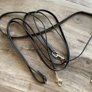 Equestrian leather pony breastplate reins